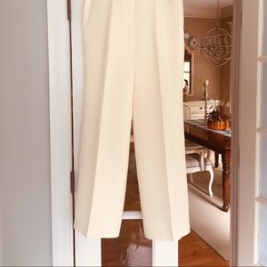 Talbots Pure Silk Cream Dress Pants, lined!